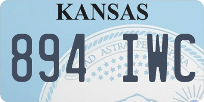 KS license plate 894IWC