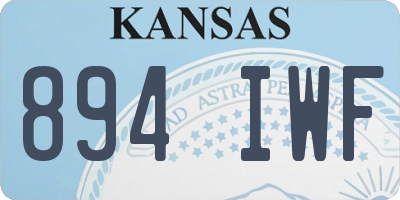 KS license plate 894IWF