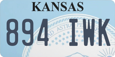 KS license plate 894IWK