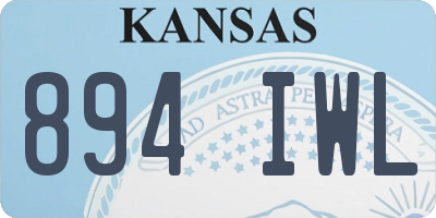 KS license plate 894IWL