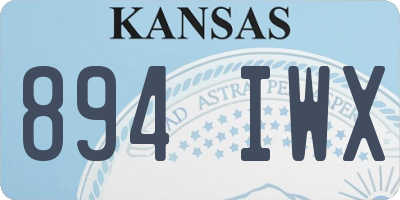 KS license plate 894IWX