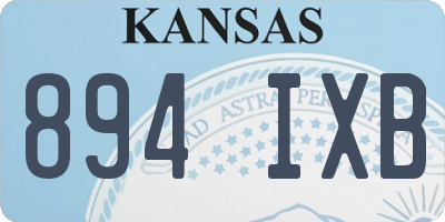 KS license plate 894IXB