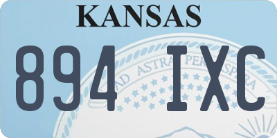 KS license plate 894IXC