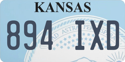 KS license plate 894IXD