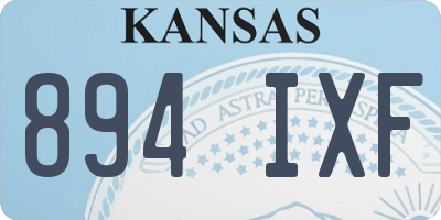 KS license plate 894IXF
