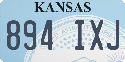 KS license plate 894IXJ