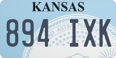 KS license plate 894IXK