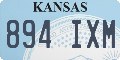 KS license plate 894IXM
