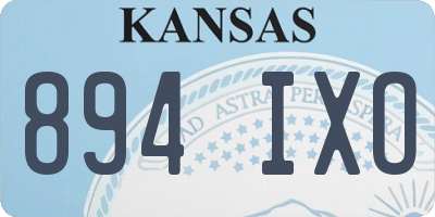 KS license plate 894IXO