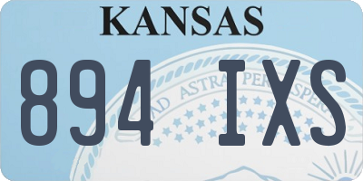 KS license plate 894IXS
