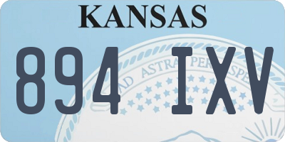 KS license plate 894IXV