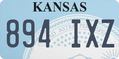 KS license plate 894IXZ