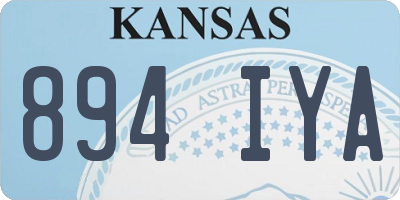KS license plate 894IYA