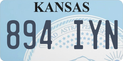 KS license plate 894IYN
