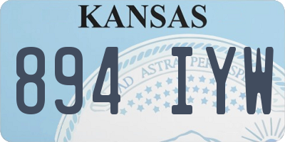 KS license plate 894IYW