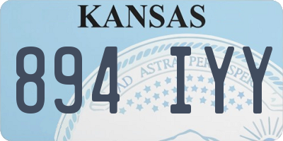 KS license plate 894IYY