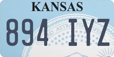 KS license plate 894IYZ