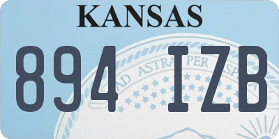 KS license plate 894IZB