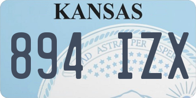 KS license plate 894IZX