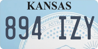KS license plate 894IZY
