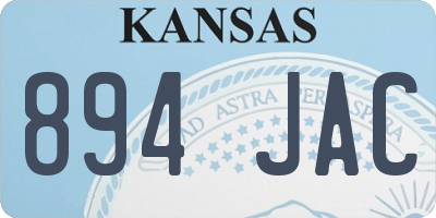 KS license plate 894JAC