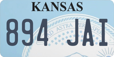 KS license plate 894JAI