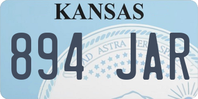 KS license plate 894JAR
