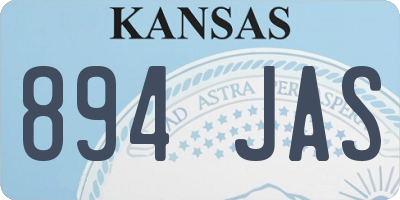 KS license plate 894JAS