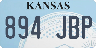 KS license plate 894JBP