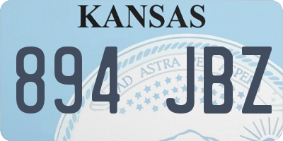 KS license plate 894JBZ