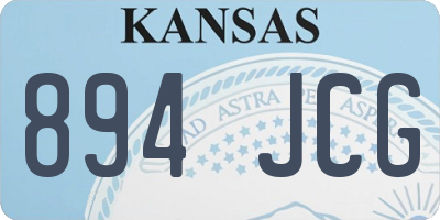 KS license plate 894JCG
