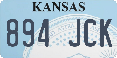 KS license plate 894JCK