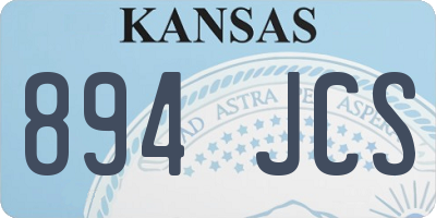 KS license plate 894JCS