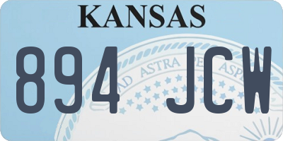 KS license plate 894JCW