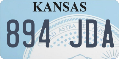 KS license plate 894JDA