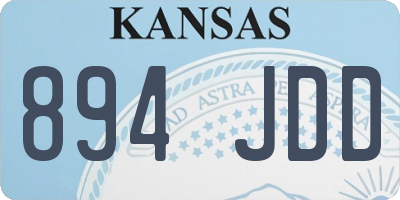 KS license plate 894JDD