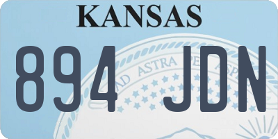KS license plate 894JDN
