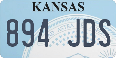 KS license plate 894JDS
