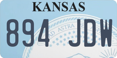 KS license plate 894JDW