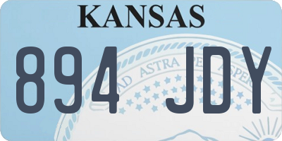 KS license plate 894JDY