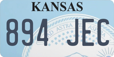 KS license plate 894JEC