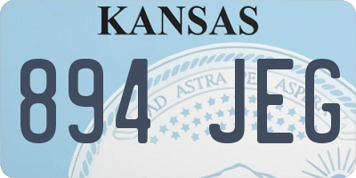 KS license plate 894JEG