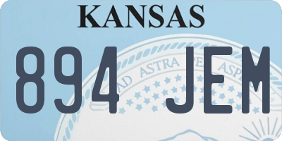 KS license plate 894JEM