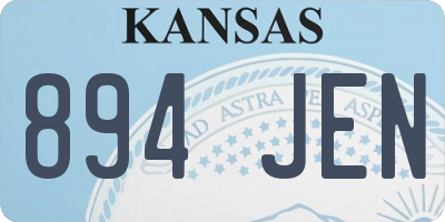 KS license plate 894JEN