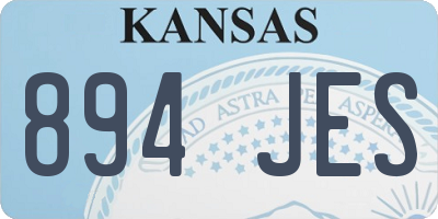 KS license plate 894JES