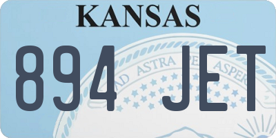 KS license plate 894JET