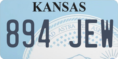 KS license plate 894JEW