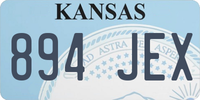 KS license plate 894JEX