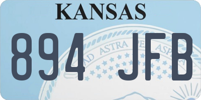 KS license plate 894JFB