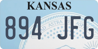 KS license plate 894JFG